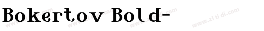 Bokertov Bold字体转换